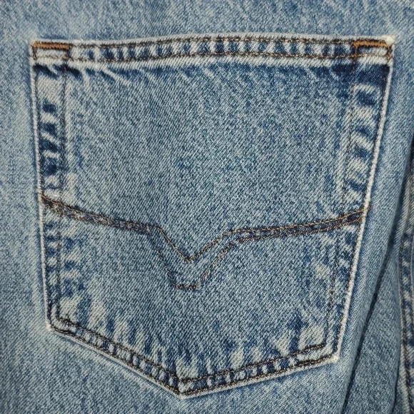 Harley Davidson Genuine Motorclothes Blue Straight Leg Jeans Mens Zip Size 36x32 - Picture 4 of 14